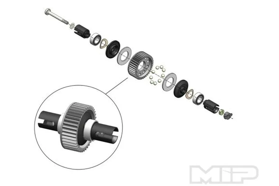 MIP Losi Mini-T &amp;amp; Mini-B 2.0 Complete Ball Differential Set image 66284