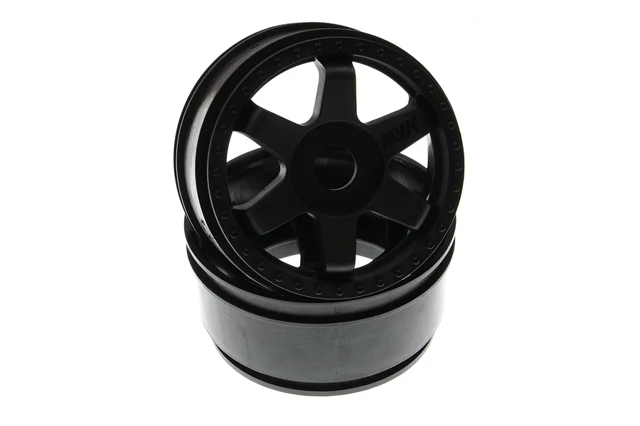 Maverick 2.6-3.0&amp;quot; Quantum R Black Race Truck 6 Spoked Rims 2Pcs image 66296