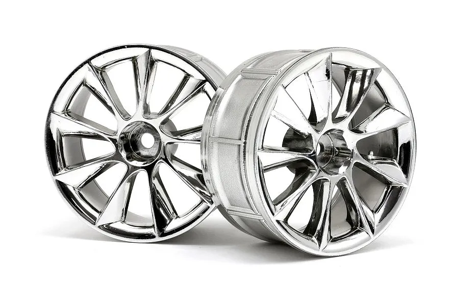 HPI 2.1&amp;quot; (3mm Off-Set) LP29 ATG RS8 Chrome Rims 2Pcs image 6633
