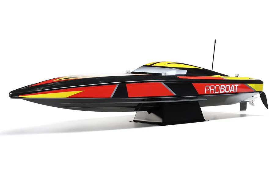 Pro Boat Sonicwake V2 36&amp;quot; RC Speed Boat Brushless Deep-V RTR - Black/Red image 66375
