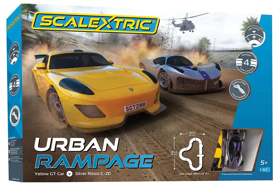 Scalextric 1/32 Urban Rampage Complete Slot Car Set image 66389
