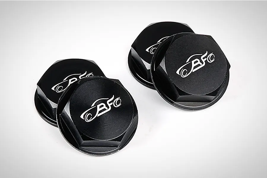 Rovan Black Aluminium 18mm (24mm Hex) Flanged Serrated Wheel Nuts 4Pcs image 66391