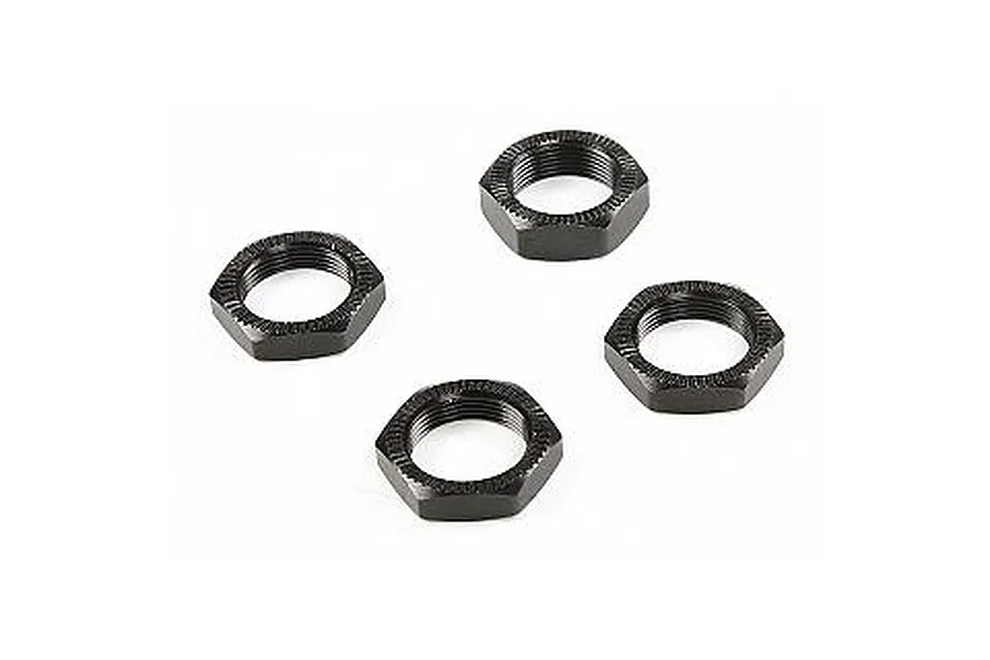 Rovan Black Aluminium 18mm (24mm Hex) Serrated Wheel Nuts 4Pcs image 66419