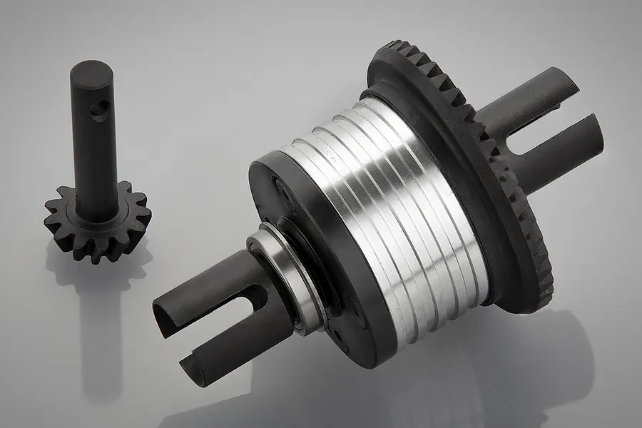 Rovan Silver Aluminium Rear Helical Cut Complete Differential w/ Pinion Gear image 66458