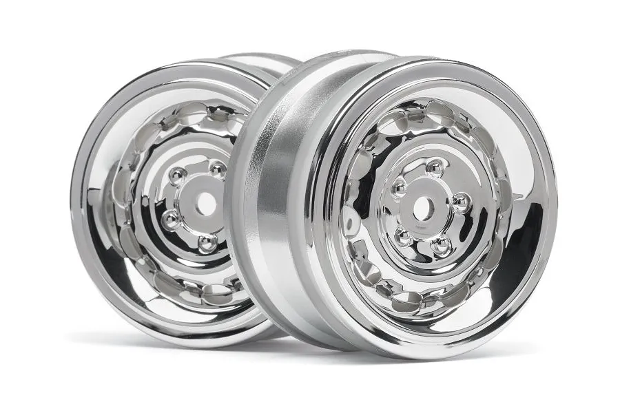 HPI 1.9&amp;quot; (0mm Off-Set) Vintage CC Type Chrome Rims 2Pcs image 6656
