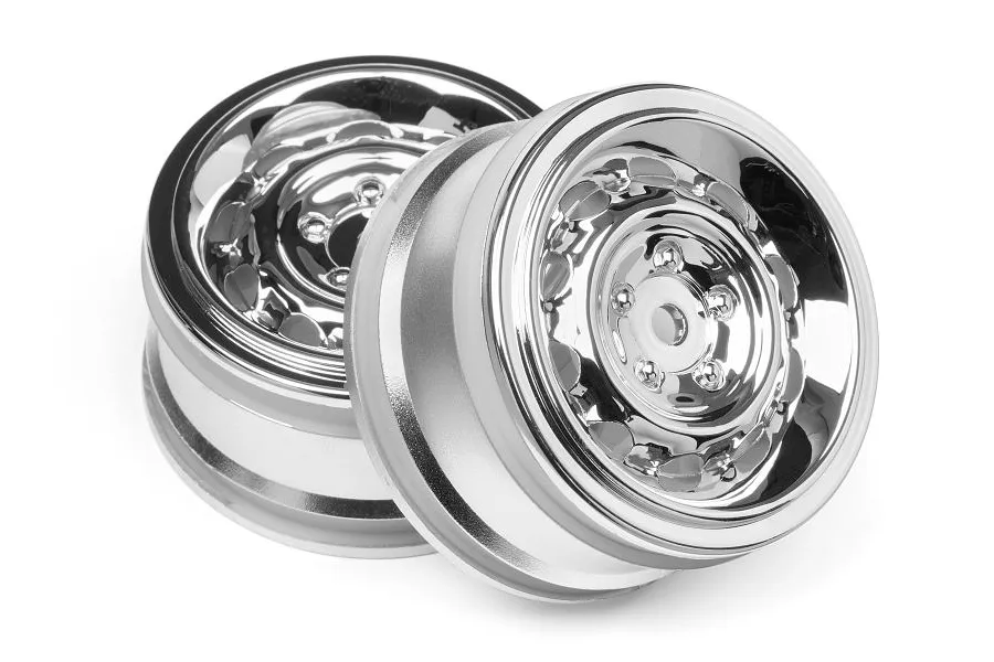 HPI 1.9&amp;quot; (0mm Off-Set) Vintage CC Type Chrome Rims 2Pcs image 6658