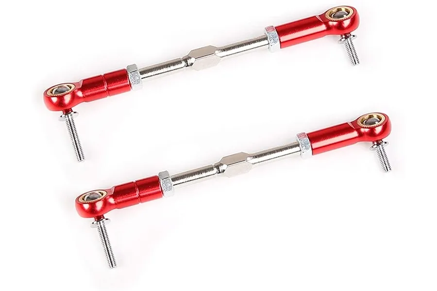 Rovan Orange Aluminium &amp;amp; Steel Symmetrical Steering Turnbuckles w/ Rod Ends 2Pcs image 66577