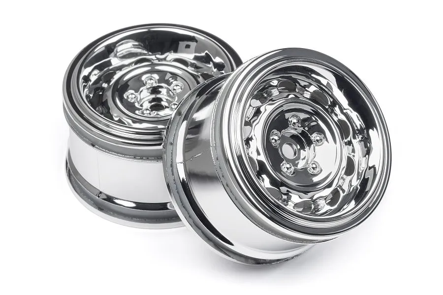 HPI 1.9&amp;quot; (6mm Off-Set) Vintage CC Type Chrome Rims 2Pcs image 6661