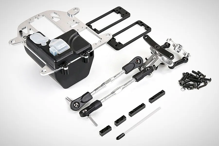 Rovan Silver Aluminium Symmetrical Steering Conversion Kit w/ Plastic Rod Ends image 66714