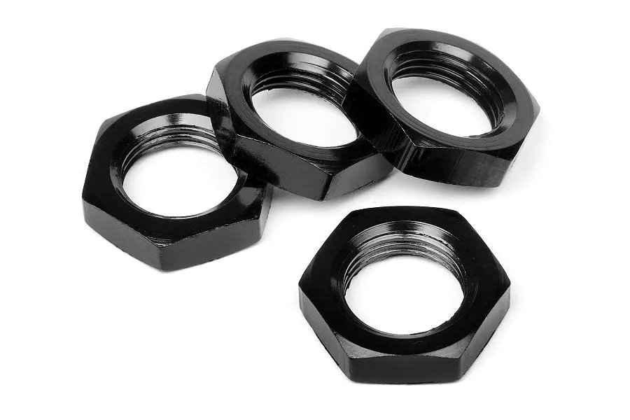 HPI Black Aluminium 17mm Serrated Wheel Nuts 4Pcs image 6677