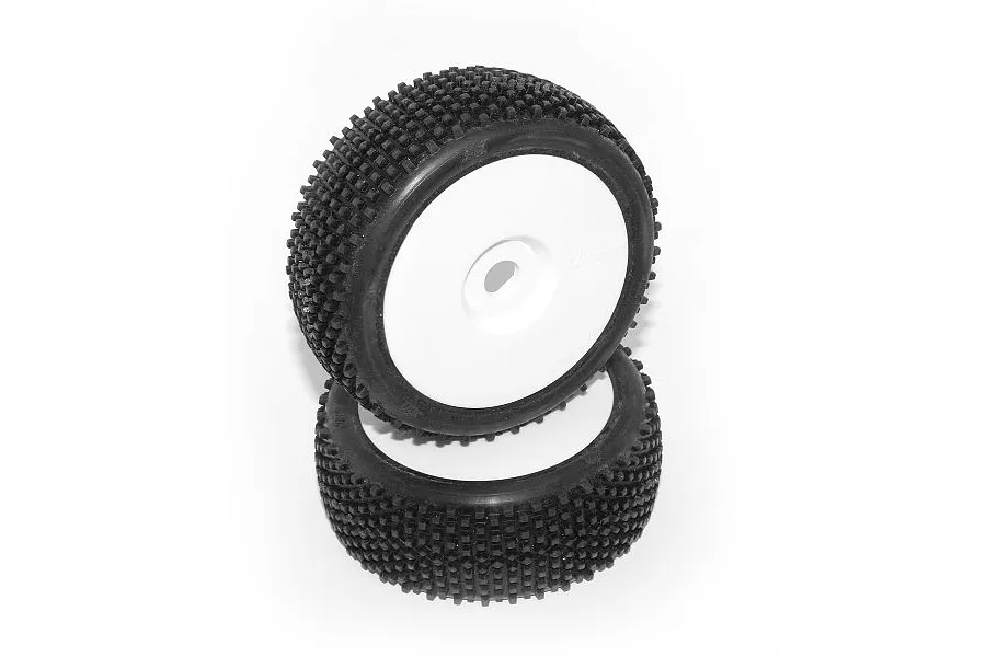 HB 3.3&amp;quot; Khaos Tyres on White Dish Rims - Glued Wheels 2Pcs image 6678