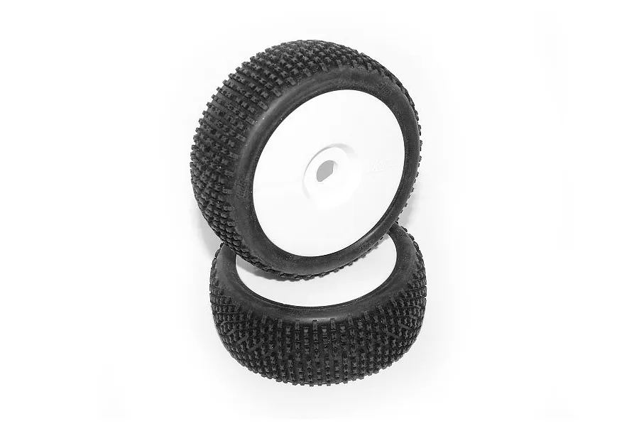 HB 3.3&amp;quot; Khaos Tyres on White Dish Rims - Glued Wheels 2Pcs image 6679