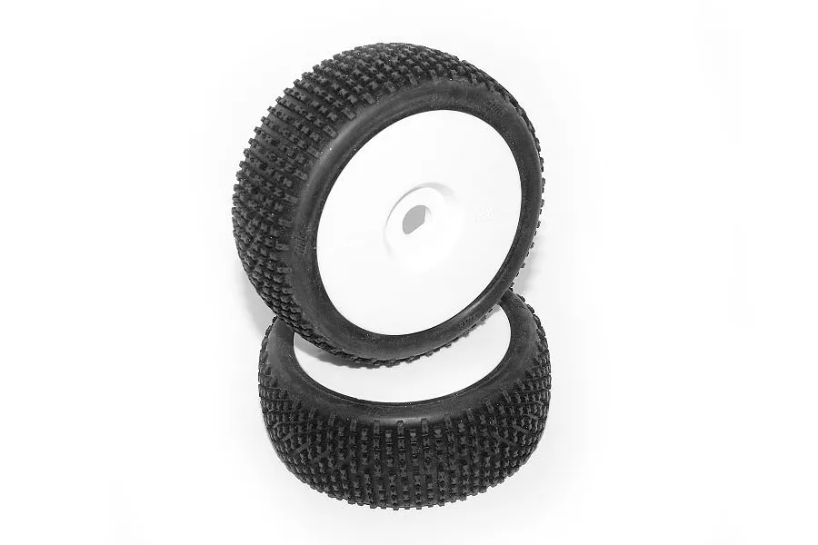 HB 3.3&amp;quot; Khaos Tyres on White Dish Rims - Glued Wheels 2Pcs image 6680