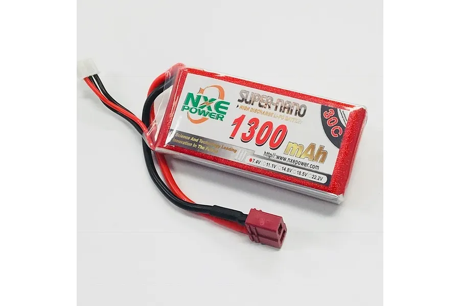 NXE 7.4v 1300mAh 30C Soft Case LiPo Battery w/ Deans Connector image 66814