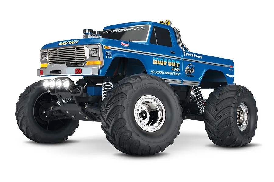 Traxxas Bigfoot No.1 2022 RC Monster Truck Electric 2WD 1/10 Scale RTR with LED Light Kit - Blue image 66937