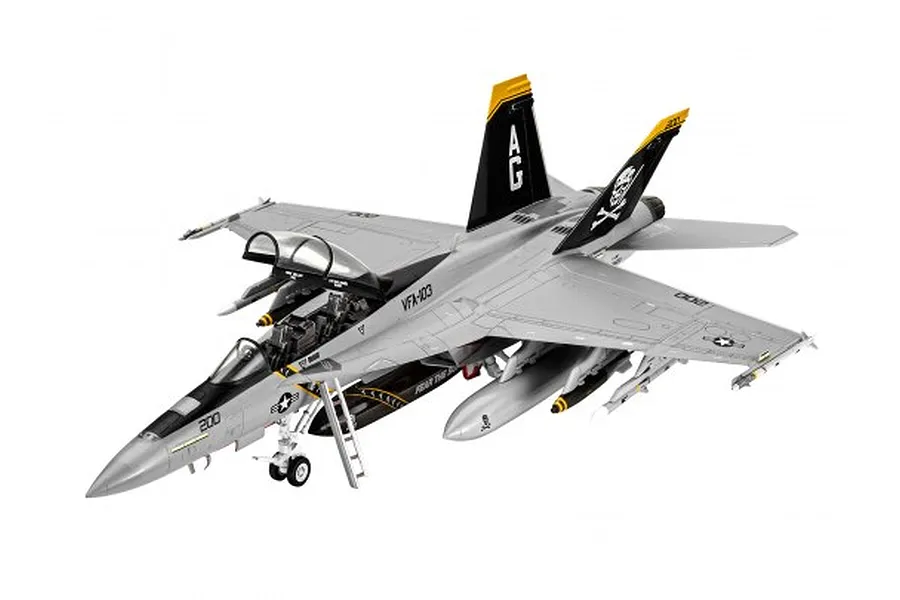 Revell 1/72 F/A-18F Super Hornet Scaled Plastic Model Starter Kit image 67042