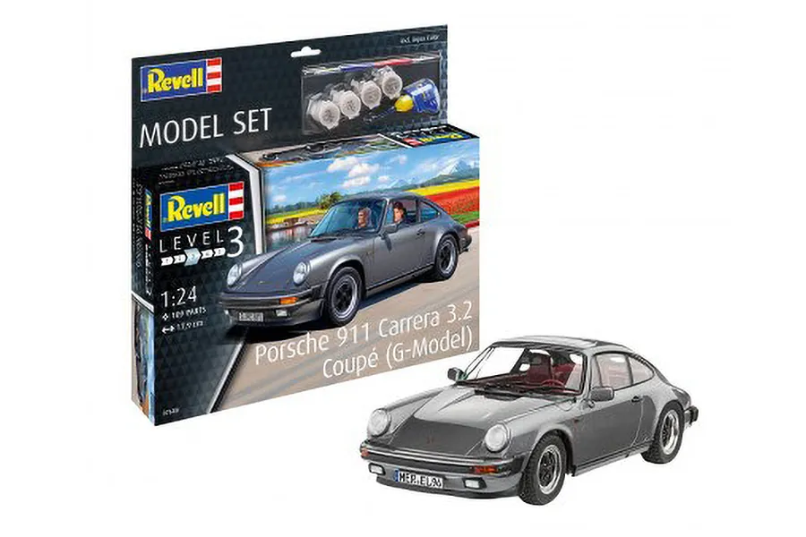 Revell 1/24 Porsche 911 Carrera 3.2 Coupé (G-Model) Scale Model Kit image 67053