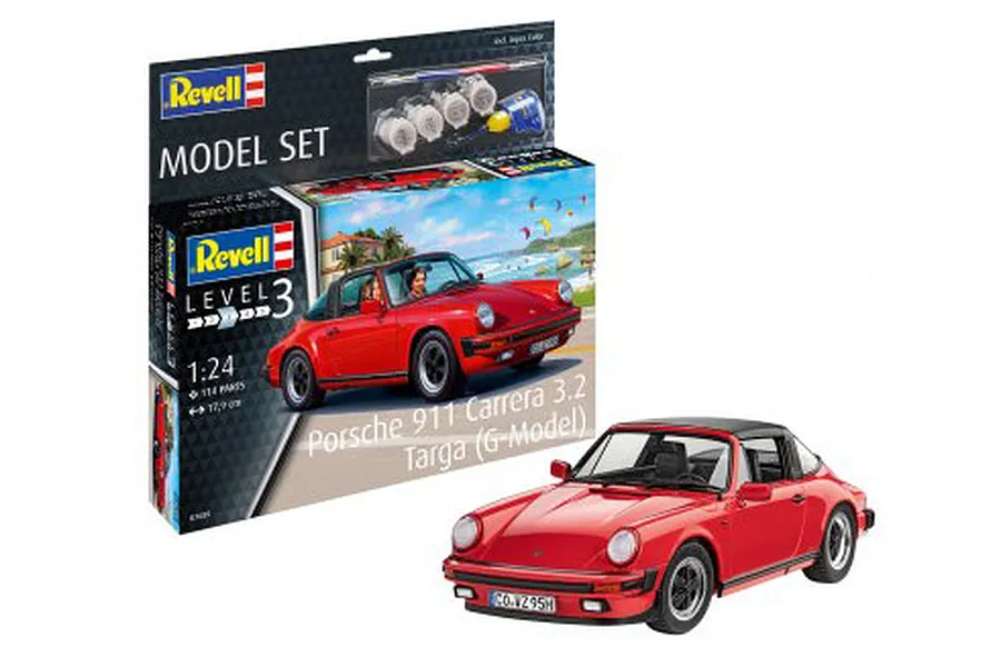Revell 1/24 Porsche 911 Carrera 3.2 Targa (G-Model) Scale Model Kit image 67057