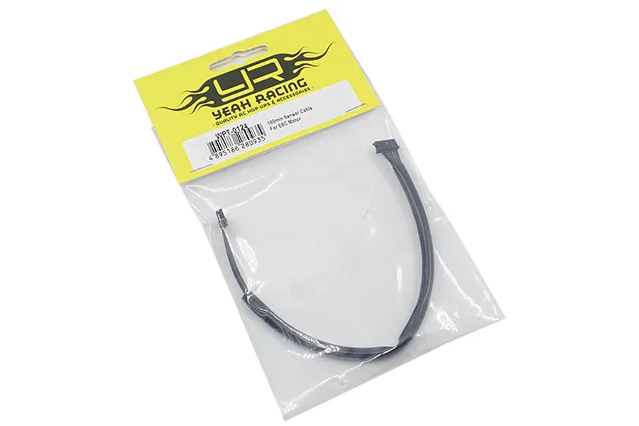 Yeah Racing 180mm sensor cable for RC ESC motors in original yellow and white retail packaging.