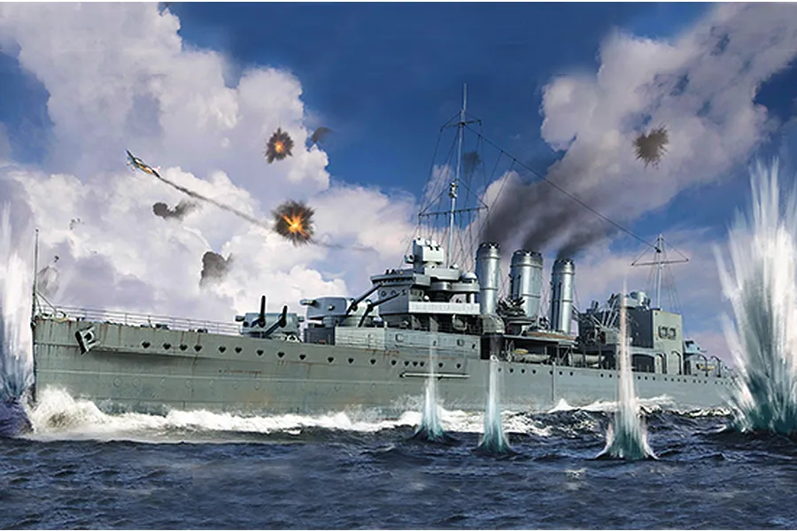 Trumpeter 1/700 HMS Cornwall Scaled Plastic Model Kit image 67178