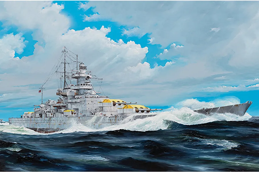Trumpeter 1/200 German Gneisenau Battleship Scaled Plastic Model Kit image 67180