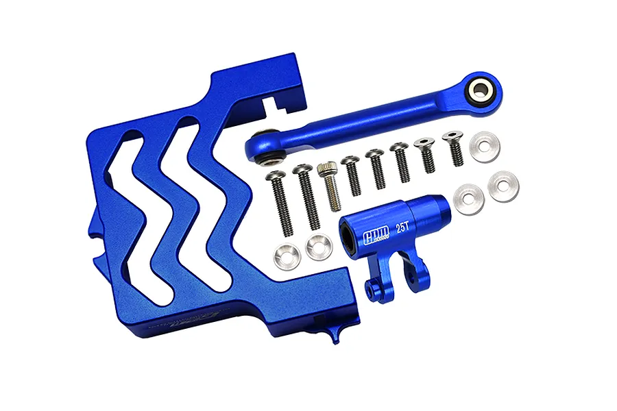 GPM Blue Aluminium Servo Mount w/ 25T Servo Horn image 67302