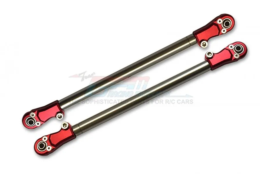 GPM Red Stainless Steel Adjustable Rear Tie Rods 2Pcs image 67304