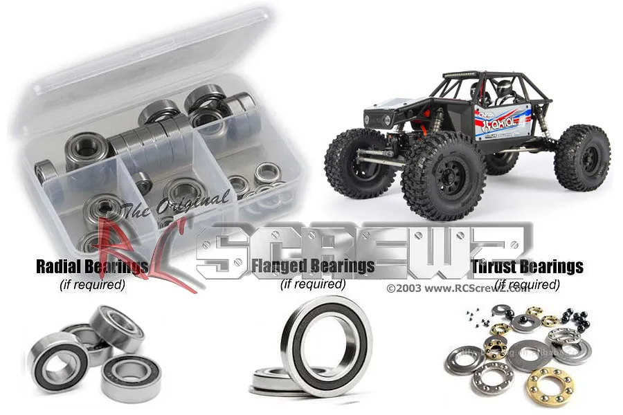 RC Screwz Capra 1.9 Complete Rubber Shielded Bearing Kit image 67378