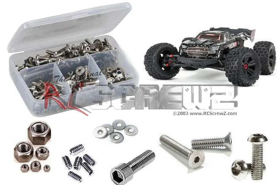 RC Screwz Kraton Roller EXB Complete Stainless Screw Kit image 67394