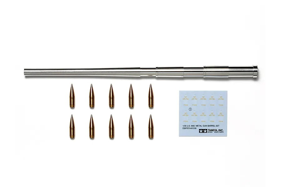 Tamiya 1/35 US M40 Metal Gun Barrel Set image 67408