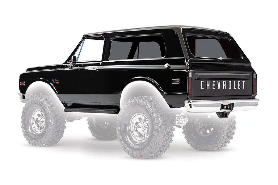 Traxxas 1/10 1969 Chevrolet Blazer Painted Body Shell w/ Hardware &amp;amp; Decals - Black image 67417