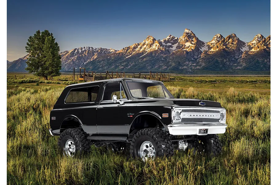 Traxxas 1/10 1969 Chevrolet Blazer Painted Body Shell w/ Hardware &amp;amp; Decals - Black image 67424