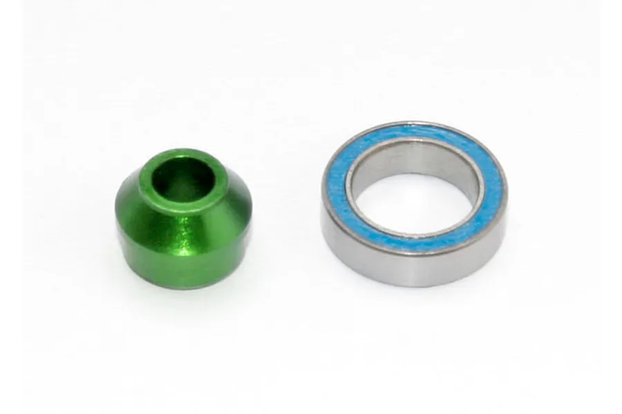 Traxxas Green 6061-T6 Aluminium Bearing Adapter w/ Ball Bearing image 67438