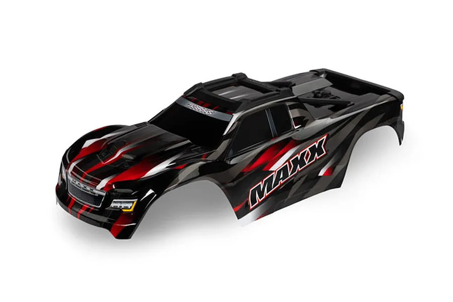 Traxxas Extended Maxx 4S ProGraphix Red Painted Body Shell image 67457