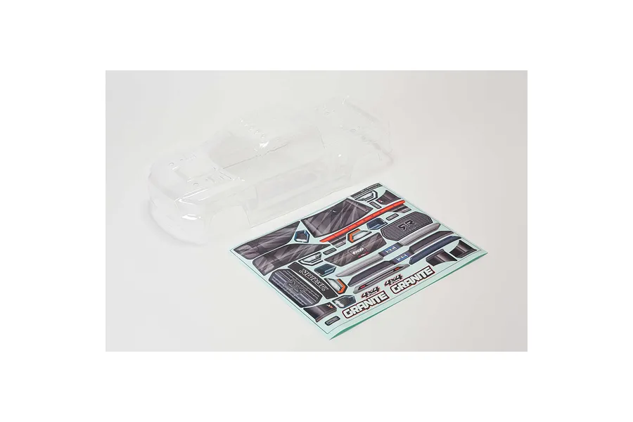 ARRMA 1/10 Granite 2014 Spec Unpainted Body Shell w/ Decals image 67478