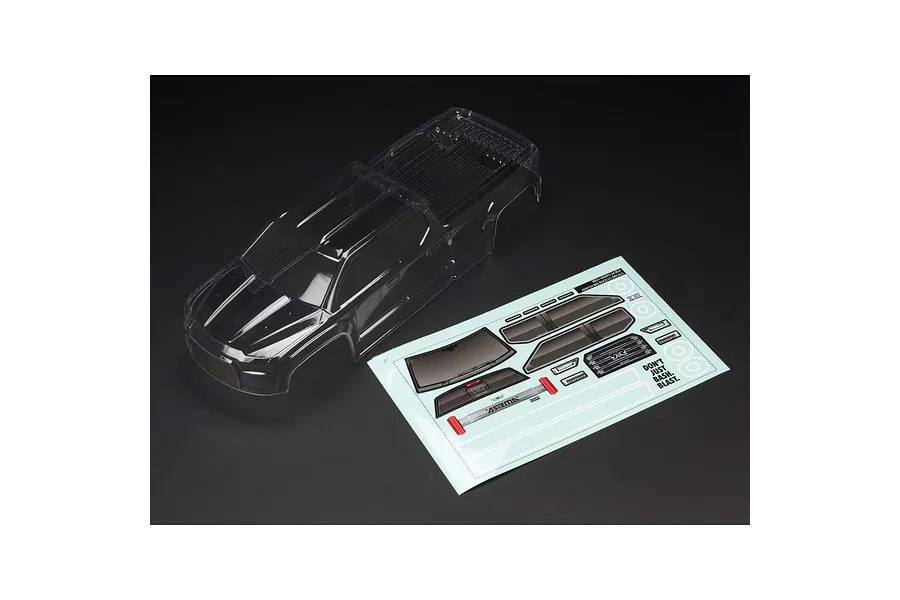 ARRMA 1/10 Big Rock Crew Cab Unpainted Body Shell w/ Decals image 67515