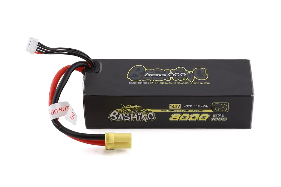 Gens Ace Pro Bashing Series 14.8v 8000mAh 100C Hard Case LiPo Battery w/ EC5 Plug image 67662