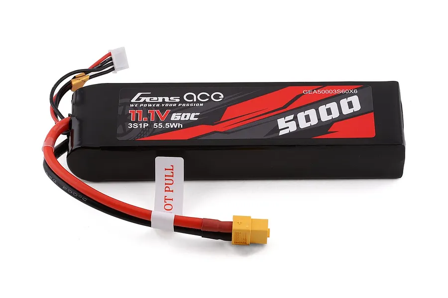 Gens Ace 11.1v 5000mAh 60C Soft Case LiPo Battery image 67666