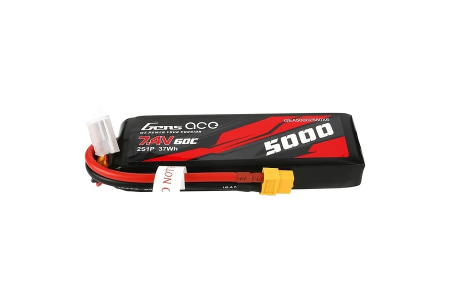 Gens Ace 7.4v 5000mAh 60C Soft Case LiPo Battery image 67667