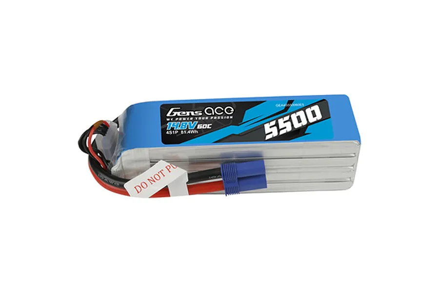 Gens Ace 14.8v 5500mAh 60C Soft Case LiPo Battery image 67668