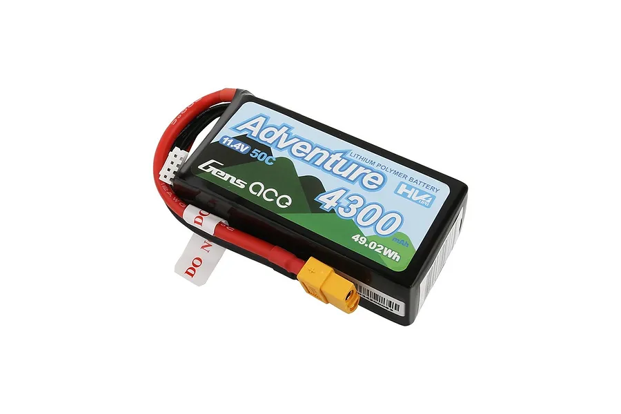 Gens Ace Adventure Series High Voltage 11.4v 4300mAh 60C LiPo Battery image 67669