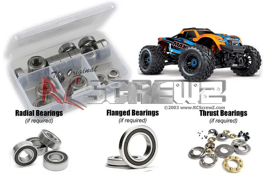 RC Screwz Maxx Rubber Shielded Bearing Kit image 67680