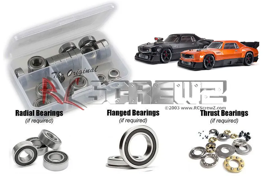 RC Screwz Felony 6S BLX Rubber Shielded Bearing Kit image 67687