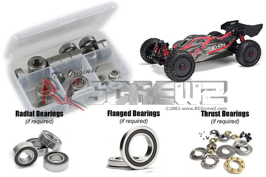 RC Screwz Typhoon 6S Rubber Shielded Ball Bearing Kit image 67691