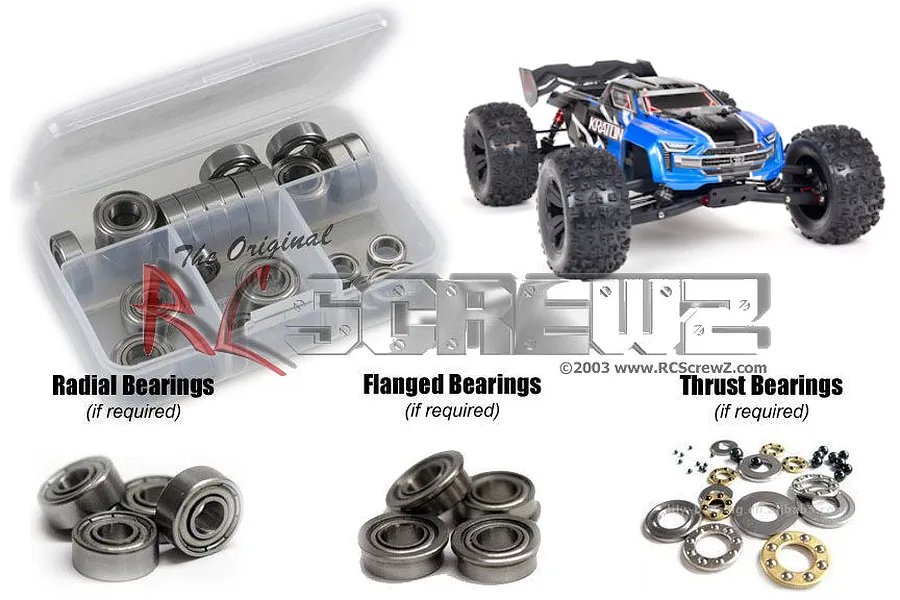RC Screwz Kraton 6S BLX V5 Metal Shielded Bearing Kit image 67692