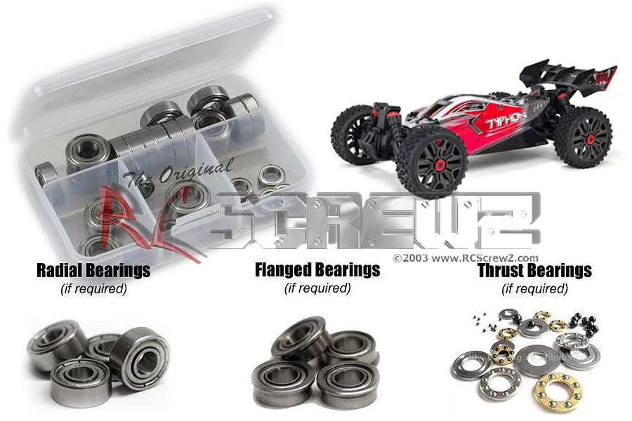 RC Screwz Typhon 3S V3 Metal Shielded Bearing Kit image 67694