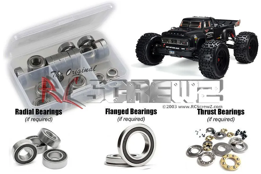 RC Screwz Notorious 6S V5 Rubber Shielded Bearing Kit image 67699