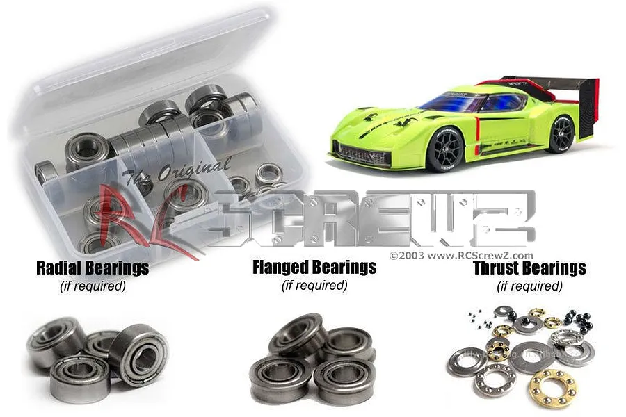 RC Screwz Vendetta 3S BLX Metal Shielded Bearing Kit image 67700