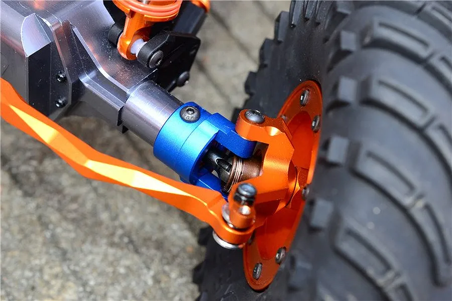 GPM Silver Aluminium Front Hub Carriers (C-Hubs) &amp;amp; Steering Hub Set image 2
