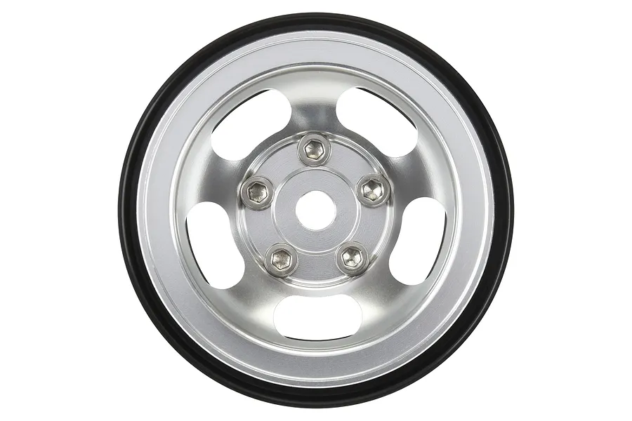 Pro-Line 1.55&amp;quot; Silver Aluminium 5 Slot Mag Beadlock Rims 2Pcs image 67913